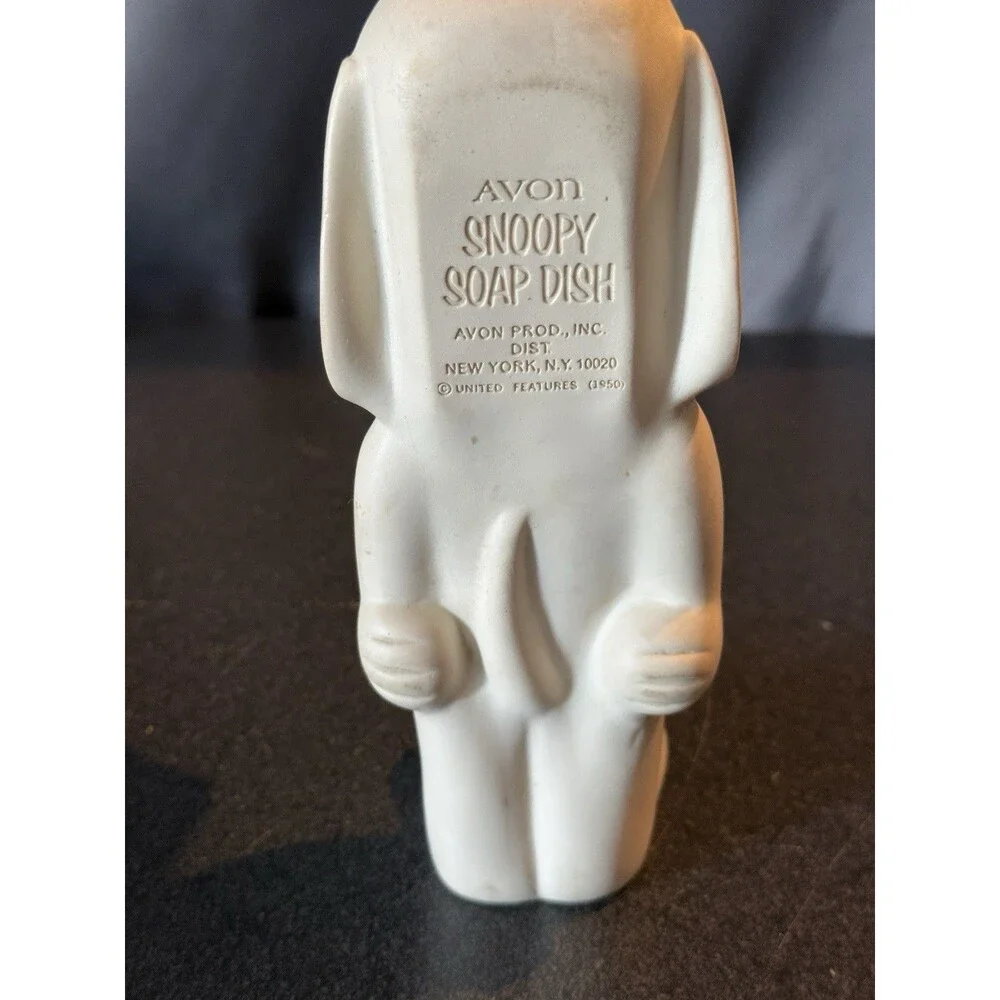 Vintage 1950'S Avon Snoopy Dog Soap Dish Peanuts Floating Rubber Bath 7 1/4